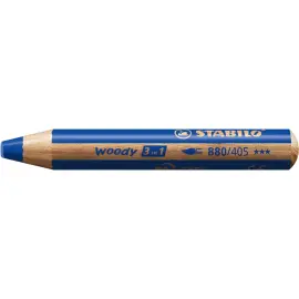 Crayon multi - talents woody 3 in 1 bleu fonc&eacute; - Stabilo photo du produit