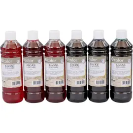 Encre a dessiner o'color 500ml couleurs assorties coffret 6 unit&eacute;s - La francaise des couleurs photo du produit