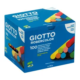 Boite de craies standard 100 unit&eacute;s coloris assortis - Giotto photo du produit
