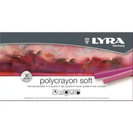 Pastels tendres lyra secs soft forme carree 10mm 6 cm 12 unit&eacute;s - Lyra groove photo du produit
