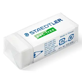 Gommes 525 b sans pvc ni latex blanche 65x23x13 mm - Staedtler photo du produit