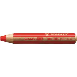 1 crayon multi - talents woody 3 in 1 rouge - Stabilo photo du produit