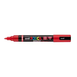 Marqueurs pointe moyenne brush marker rouge pc5br r - Posca photo du produit