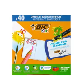 Crayon couleur kids multi - surfaces triangulaire 10 coloris - Bic photo du produit