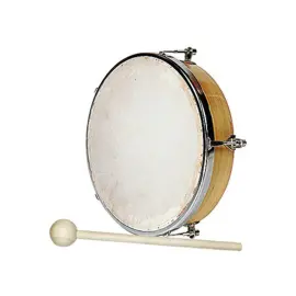 Tambourin editions peau naturelle livre avec mailloche 20cm - Fuzeau photo du produit