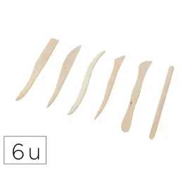 Ebauchoir o'color bois dur et resistant assortis sachet 6 unit&eacute;s - La francaise des couleurs photo du produit