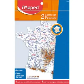 Carte geographique ecolier hauteur 18cm - Maped photo du produit