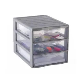 Module de rangement 3 tiroirs 36x26x25 cm poign&eacute;es ergonomiques - Fast photo du produit