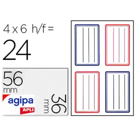 Etiquette adhesive agipa ecolier 36x56mm pochette 24 unit&eacute;s - Apli photo du produit