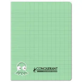 Cahier d'&eacute;criture classique piq&ucirc;re S&eacute;y&egrave;s - A5+ 90 g - 32 pages - Vert - Conqu&eacute;rant photo du produit
