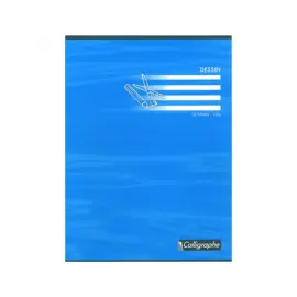 Cahier de dessin piq&ucirc;re - A4+ 120g - 32 pages - Bleu - Calligraphe photo du produit