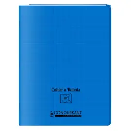 Cahier &agrave; rabat piq&ucirc;re Sey&egrave;s - A4+ 90g - 48 pages - Bleu - Conqu&eacute;rant photo du produit