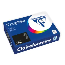 Ramette papier 250 feuilles a4 210g noir - Clairefontaine photo du produit
