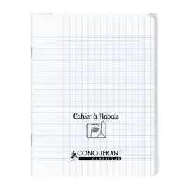 Cahiers a rabat agrafe classique 17x22cm 48p 90g - Conquerant photo du produit
