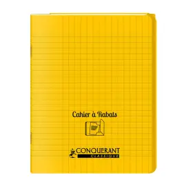 Cahiers a rabat agrafe classique 17x22cm jaune - Conquerant photo du produit
