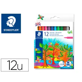 Stylo feutre 325 pointe moyenne 1mm pack 12 couleurs - Staedtler photo du produit