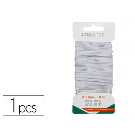 Carte de fil elastique loolipo pour masque 1mm x 10ml blanc - Sodertex loolipo photo du produit