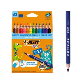 Crayon couleur kids evolution 140mm triangle 12 unit&eacute;s - Bic photo du produit