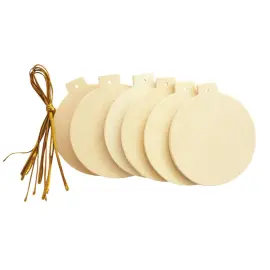 Lot suspensions boules et guirlandes bois 6cm 6 unit&eacute;s - Graine creative photo du produit