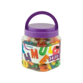 Jeu lettres majuscules magnetiques pot 154 pcs - Miniland photo du produit