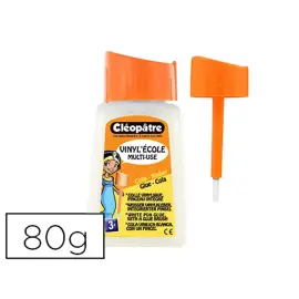 Colle vinylique vinyl'ecole flacon 80g avec pinceau - Cleopatre photo du produit