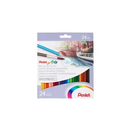 Boite de 24 crayons de couleur aquarellables arts - Pentel photo du produit