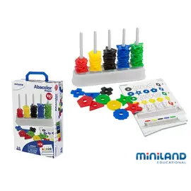 Abaque 100 pieces formes assorties 210mm - Miniland photo du produit