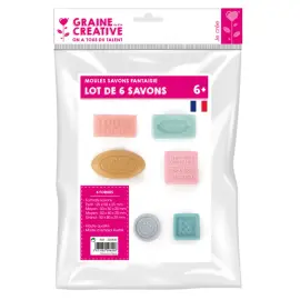 Lot mini - moules pour savons 6 formes assortis - Graine creative photo du produit