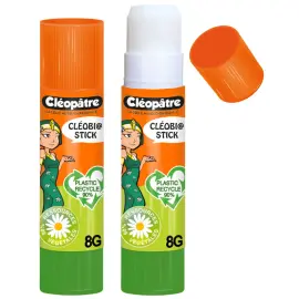 B&acirc;tons de colle Cleobio'stick - 90 % mati&egrave;re v&eacute;g&eacute;tale - Plastique recycl&eacute; 90% - Cleopatre photo du produit