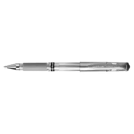 Stylos - bille uniball signo broad 0.8mm grip caoutchouc argent - Uni ball photo du produit
