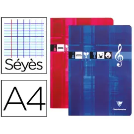 Cahier musique chant pique a4 48 pages 90g 24 seyes - Clairefontaine photo du produit