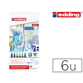Feutres pinceaux - pointe fine - couleurs chaudes - Edding photo du produit