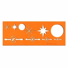 Billographe n&ordm;24 trace nord et rosaces plastique orange - Minerva photo du produit