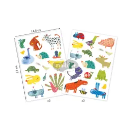 Gommette maxi maildor baby animaux familiers repositionnable 148x210mm - Clairefontaine photo du produit