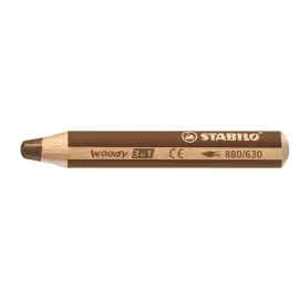 Crayon multi - talents woody 3 in 1 marron fonc&eacute; - Stabilo photo du produit