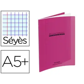 Cahier piq&ucirc;re Sey&egrave;s - A5+ 90 g - 96 pages - Rose - Conqu&eacute;rant photo du produit