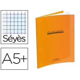 Cahier piq&ucirc;re Sey&egrave;s - A5+ 90 g - 48 pages - Orange - Conqu&eacute;rant photo du produit