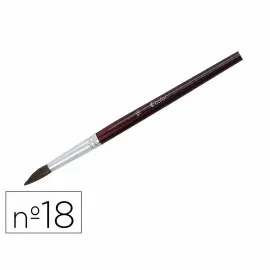 Lot de 10 pinceaux poils poney N&deg;18 gouache aquarelle manche bois - La francaise des couleurs photo du produit
