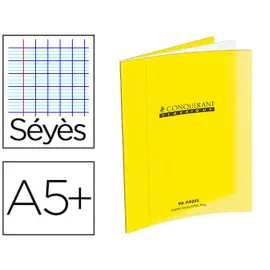 Cahiers pique classique a5+ 60 pages 90g seyes jaune - Conquerant photo du produit