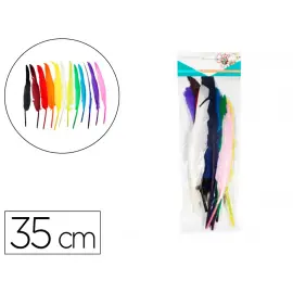 Plumes d'indiens loolipo 27 - 30 cm 12 coloris assortis - Sodertex loolipo photo du produit