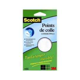 Pastille adh&eacute;sive invisible double face ultra - fine transparent - Scotch photo du produit