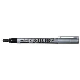 Marqueurs permanent pointe large 2.5mm argent - Artline photo du produit