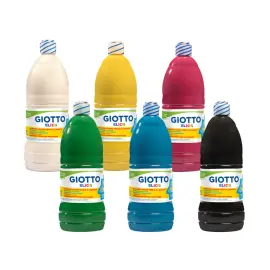 Assortiment gouache elios 6 flacons 1l coloris assortis - Giotto photo du produit