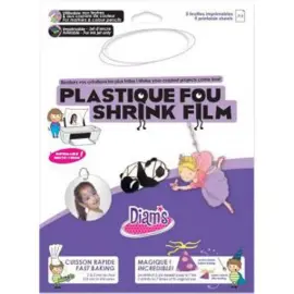 Plastique fou diam's 5 feuilles blanc imprimable recto verso - Diams photo du produit