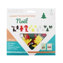 FEUTRINE ADHESIVE LOOLIPO PACK NOEL 150 PCS 10 COLORIS ASSORTIS photo du produit