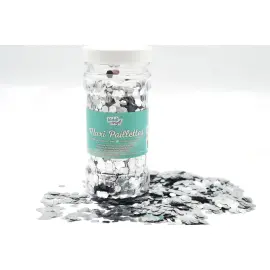 PAILLETTES NID D'ABEILLE 100G EN POT PLASTIQUE - ARGENT photo du produit