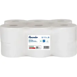 P.H. ROULEAU 210M 2PLIS PURE OUATE BLANCHE ECOLABEL DEVI. CENTRAL X12 photo du produit