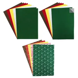 Maxi pack feutrine No&euml;l 1 mm 25 coupons 20 x 30 cm Loolipo photo du produit