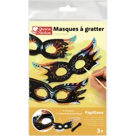 SACHET 12 MASQUES A GRATTER + GRATTOIRS photo du produit