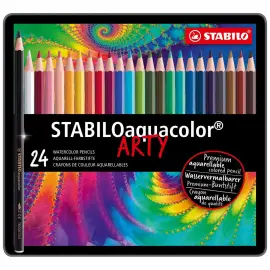 24 Crayons de couleur aquarellables Aquacolor Coloris assortis - Stabilo photo du produit
